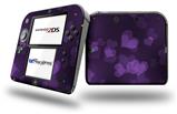 Bokeh Hearts Purple - Decal Style Vinyl Skin fits Nintendo 2DS - 2DS NOT INCLUDED