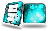 Bokeh Hex Neon Teal - Decal Style Vinyl Skin fits Nintendo 2DS - 2DS NOT INCLUDED
