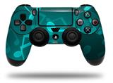 WraptorSkinz Skin compatible with Sony PS4 Dualshock Controller PlayStation 4 Original Slim and Pro Bokeh Music Neon Teal (CONTROLLER NOT INCLUDED)