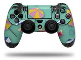 WraptorSkinz Skin compatible with Sony PS4 Dualshock Controller PlayStation 4 Original Slim and Pro Beach Party Umbrellas Seafoam Green (CONTROLLER NOT INCLUDED)