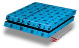 Vinyl Decal Skin Wrap compatible with Sony PlayStation 4 Original Console Nautical Anchors Away 02 Blue Medium (PS4 NOT INCLUDED)