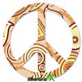 Paisley Vect 01 - Peace Sign Car Window Decal 6 x 6 inches