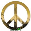 Summer Palm Trees - Peace Sign Car Window Decal 6 x 6 inches