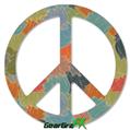 Flowers Pattern 03 - Peace Sign Car Window Decal 6 x 6 inches