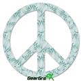 Flowers Pattern 09 - Peace Sign Car Window Decal 6 x 6 inches