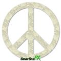 Flowers Pattern 11 - Peace Sign Car Window Decal 6 x 6 inches