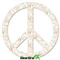 Flowers Pattern 17 - Peace Sign Car Window Decal 6 x 6 inches