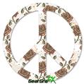 Flowers Pattern Roses 20 - Peace Sign Car Window Decal 6 x 6 inches
