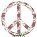 Flowers Pattern 23 - Peace Sign Car Window Decal 6 x 6 inches