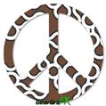 Locknodes 03 Chocolate Brown - Peace Sign Car Window Decal 6 x 6 inches