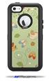 Birds Butterflies and Flowers - Decal Style Vinyl Skin fits Otterbox Defender iPhone 5C Case (CASE SOLD SEPARATELY)