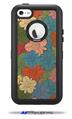 Flowers Pattern 01 - Decal Style Vinyl Skin fits Otterbox Defender iPhone 5C Case (CASE SOLD SEPARATELY)