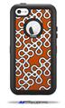 Locknodes 03 Burnt Orange - Decal Style Vinyl Skin fits Otterbox Defender iPhone 5C Case (CASE SOLD SEPARATELY)