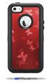Bokeh Butterflies Red - Decal Style Vinyl Skin fits Otterbox Defender iPhone 5C Case (CASE SOLD SEPARATELY)
