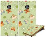 Cornhole Game Board Vinyl Skin Wrap Kit - Birds Butterflies and Flowers fits 24x48 game boards (GAMEBOARDS NOT INCLUDED)