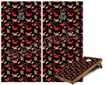 Cornhole Game Board Vinyl Skin Wrap Kit - Crabs and Shells Black fits 24x48 game boards (GAMEBOARDS NOT INCLUDED)