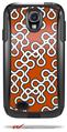 Locknodes 03 Burnt Orange - Decal Style Vinyl Skin fits Otterbox Commuter Case for Samsung Galaxy S4 (CASE SOLD SEPARATELY)