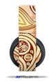 Vinyl Decal Skin Wrap compatible with Original Sony PlayStation 4 Gold Wireless Headphones Paisley Vect 01 (PS4 HEADPHONES  NOT INCLUDED)