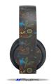 Vinyl Decal Skin Wrap compatible with Original Sony PlayStation 4 Gold Wireless Headphones Flowers Pattern 07 (PS4 HEADPHONES  NOT INCLUDED)