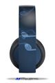 Vinyl Decal Skin Wrap compatible with Original Sony PlayStation 4 Gold Wireless Headphones Bokeh Music Blue (PS4 HEADPHONES  NOT INCLUDED)