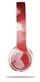 Skin Decal Wrap compatible with Beats Solo 2 WIRED Headphones Bokeh Squared Red (HEADPHONES NOT INCLUDED)
