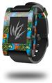 Famingos and Flowers Blue Medium - Decal Style Skin fits original Pebble Smart Watch (WATCH SOLD SEPARATELY)