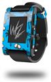 Coconuts Palm Trees and Bananas Blue Medium - Decal Style Skin fits original Pebble Smart Watch (WATCH SOLD SEPARATELY)