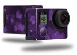 Bokeh Hearts Purple - Decal Style Skin fits GoPro Hero 4 Black Camera (GOPRO SOLD SEPARATELY)