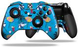 Beach Party Umbrellas Blue Medium - Decal Style Skin fits Microsoft XBOX One ELITE Wireless Controller