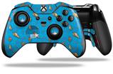 Sea Shells 02 Blue Medium - Decal Style Skin fits Microsoft XBOX One ELITE Wireless Controller