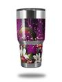 Skin Decal Wrap for Yeti Tumbler Rambler 30 oz Grungy Flower Bouquet (TUMBLER NOT INCLUDED)