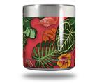 Skin Decal Wrap for Yeti Rambler Lowball - Famingos and Flowers Coral