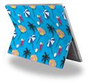 Beach Party Umbrellas Blue Medium - Decal Style Vinyl Skin fits Microsoft Surface Pro 4 (SURFACE NOT INCLUDED)