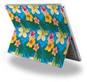 Beach Flowers 02 Blue Medium - Decal Style Vinyl Skin fits Microsoft Surface Pro 4 (SURFACE NOT INCLUDED)