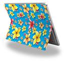 Beach Flowers Blue Medium - Decal Style Vinyl Skin fits Microsoft Surface Pro 4 (SURFACE NOT INCLUDED)