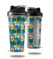 Decal Style Skin Wrap works with Blender Bottle 28oz Beach Flowers 02 Blue Medium (BOTTLE NOT INCLUDED)