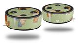 Skin Wrap Decal Set 2 Pack for Amazon Echo Dot 2 - Birds Butterflies and Flowers (2nd Generation ONLY - Echo NOT INCLUDED)