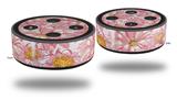 Skin Wrap Decal Set 2 Pack for Amazon Echo Dot 2 - Flowers Pattern 12 (2nd Generation ONLY - Echo NOT INCLUDED)