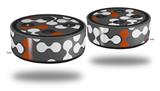Skin Wrap Decal Set 2 Pack for Amazon Echo Dot 2 - Locknodes 04 Burnt Orange (2nd Generation ONLY - Echo NOT INCLUDED)