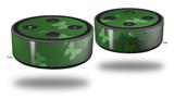 Skin Wrap Decal Set 2 Pack for Amazon Echo Dot 2 - Bokeh Butterflies Green (2nd Generation ONLY - Echo NOT INCLUDED)