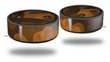 Skin Wrap Decal Set 2 Pack for Amazon Echo Dot 2 - Bokeh Hearts Orange (2nd Generation ONLY - Echo NOT INCLUDED)