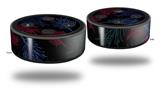 Skin Wrap Decal Set 2 Pack for Amazon Echo Dot 2 - Floating Coral Black (2nd Generation ONLY - Echo NOT INCLUDED)