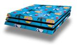 Vinyl Decal Skin Wrap compatible with Sony PlayStation 4 Pro Console Beach Party Umbrellas Blue Medium (PS4 NOT INCLUDED)