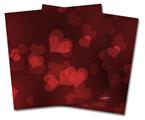 WraptorSkinz Vinyl Craft Cutter Designer 12x12 Sheets Bokeh Hearts Red - 2 Pack