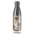 Skin Decal Wrap for RTIC Water Bottle 17oz Flowers Pattern Roses 20 (BOTTLE NOT INCLUDED)