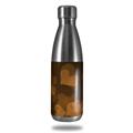 Skin Decal Wrap for RTIC Water Bottle 17oz Bokeh Hearts Orange (BOTTLE NOT INCLUDED)