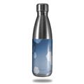 Skin Decal Wrap for RTIC Water Bottle 17oz Bokeh Hex Blue (BOTTLE NOT INCLUDED)
