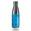 Skin Decal Wrap for RTIC Water Bottle 17oz Nautical Anchors Away 02 Blue Medium (BOTTLE NOT INCLUDED)