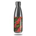 Skin Decal Wrap for RTIC Water Bottle 17oz Famingos and Flowers Coral (BOTTLE NOT INCLUDED)