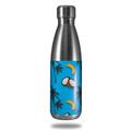Skin Decal Wrap for RTIC Water Bottle 17oz Coconuts Palm Trees and Bananas Blue Medium (BOTTLE NOT INCLUDED)